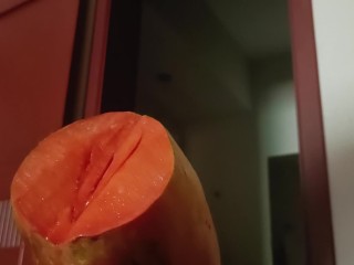 Papaya lover naturist pure nudism fruit