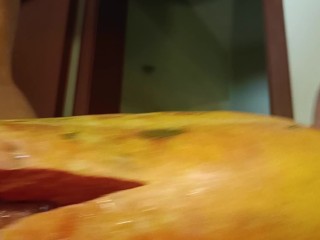 Papaya lover naturist pure nudism fruit