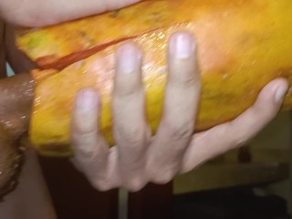 Papaya lover naturist pure nudism fruit