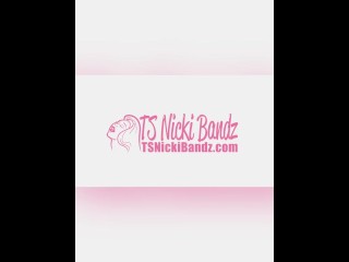 Sexy TS Nicki Bandz Rides Dildo Floppy Cock