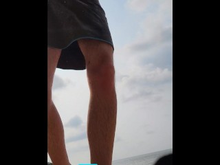 stranger caught me flashing dick in the public beach - Flashing Dick in Public