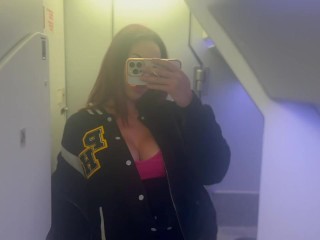 Artemisia Love Flashing her big tits in the airplane bathroom  Onlyfans@ArtemisiaLove101