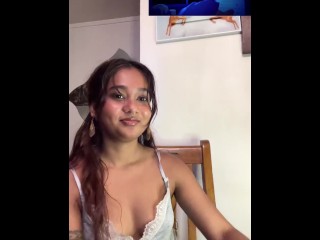 Petite Indian reacts to Meru the Succubus