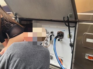 40 year old Asian MILF gets fucked by her mechanic (real life amateur)