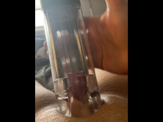 FTM pumps thick cock