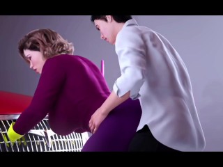 My Milf Stepmom Stuck In The Garage - 3D Hentai Animated Porn With Sound - APOCALUST