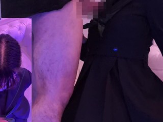 【Bukkake】Sperm Bukkake with Japanese School Uniform School Girl Handjob