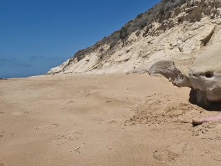 with my stepfather naked on a public beach with people walking around