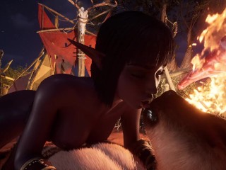 WildLife - Hyena fucking with an Elf - Furry Hentai Yiff