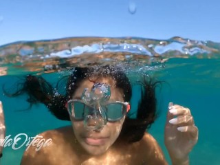 Sheila Ortega Sucking & Fucking me underwater meanwhile snorkeling