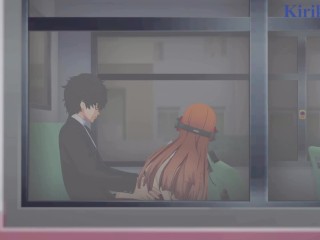 Futaba Sakura and Ren Amamiya have deep fucking on the bus. - Persona 5 Hentai