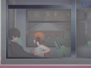 Futaba Sakura and Ren Amamiya have deep fucking on the bus. - Persona 5 Hentai