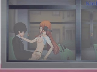 Futaba Sakura and Ren Amamiya have deep fucking on the bus. - Persona 5 Hentai