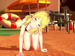 【HD】(エロゲーコイカツ！サンシャイン) 金髪美少女 3DCGアニメ動画 [Hentai Game Koikatsu!Sunshine(Anime 3DCG Video)