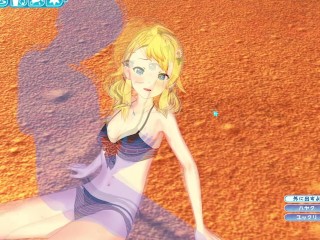 【HD】(エロゲーコイカツ！サンシャイン) 金髪美少女 3DCGアニメ動画 [Hentai Game Koikatsu!Sunshine(Anime 3DCG Video)