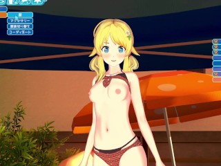 【HD】(エロゲーコイカツ！サンシャイン) 金髪美少女 3DCGアニメ動画 [Hentai Game Koikatsu!Sunshine(Anime 3DCG Video)