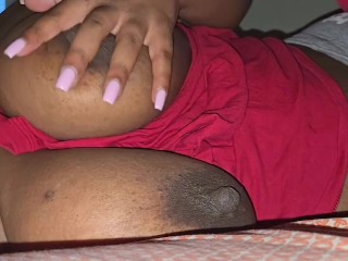 Playing with my big nipples