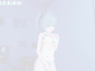 【HD】(エロゲーコイカツ！サンシャイン) 美少女が夜な夜な隠れてオナニー 3DCGアニメ動画 [Hentai Game Koikatsu!Sunshine(Anime 3DCG Video)