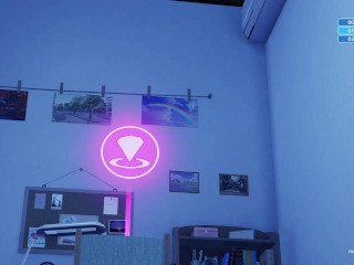 【HD】(エロゲーコイカツ！サンシャイン) 美少女が夜な夜な隠れてオナニー 3DCGアニメ動画 [Hentai Game Koikatsu!Sunshine(Anime 3DCG Video)