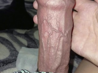 Big cock close-up. I finished, cum poured down my penis