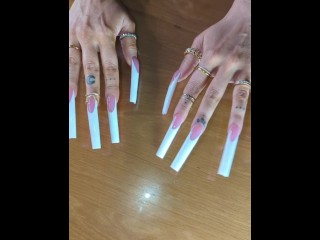 Long Nail fake nails ASMR tapping play