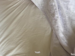 Hot stepmother shares the bed and her ass with a stepson