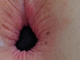 Shoving my cock and fist into Renea's 21yo asshole and wanking in her until I cum