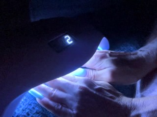 Glow in the Dark XXL Long Nails Handjob Tease