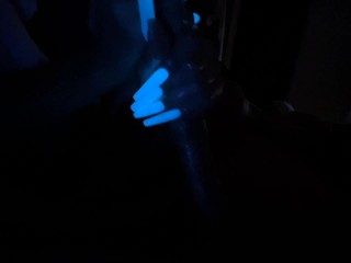 Glow in the Dark XXL Long Nails Handjob Tease