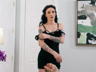 TRANS ANGELS - Nikki North Strips Down To Her Sexy Lingerie Before Straddling Her Stepbro's Erection