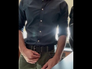 After everyone left, I jerk off at work (fan requested)