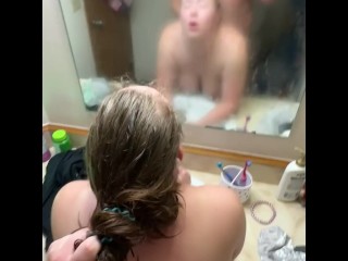 Slutty wife quickie in the bathroom