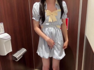 🍊【女装】地雷系のかわいいワンピース着て大量射精オナニー❤️