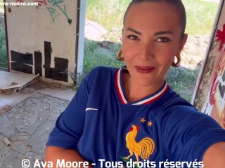 BUKKAKE GEANT - Salope Française Suce Des Inconnus pour l'Euro 2024 de Football