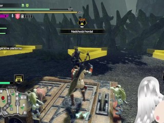 Monster Hunter Rise with Ver.r Nude/Futa Mods +18 Gameplay PL #2 - three busty trans girls
