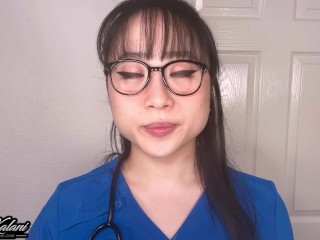 Asian Nurse Medical Exam & Cures Penis -ASMR Face Sitting