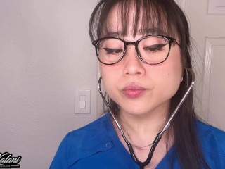 Asian Nurse Medical Exam & Cures Penis -ASMR Face Sitting