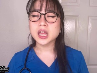 Asian Nurse Medical Exam & Cures Penis -ASMR Face Sitting