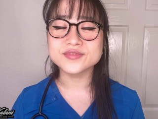 Asian Nurse Medical Exam & Cures Penis -ASMR Face Sitting