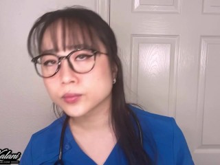 Asian Nurse Medical Exam & Cures Penis -ASMR Face Sitting