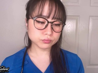 Asian Nurse Medical Exam & Cures Penis -ASMR Face Sitting