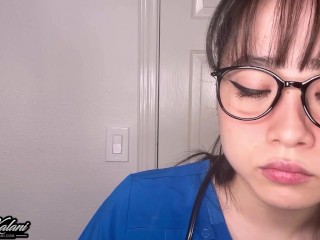 Asian Nurse Medical Exam & Cures Penis -ASMR Face Sitting