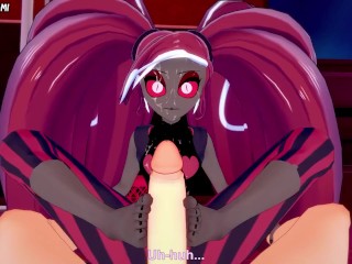 Hazbin Hotel Velvette Gives You A Footjob Hentai POV