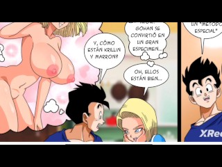 Android 18 es follada por Gohan ,monta su enorme polla y le acaba adentro