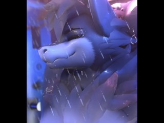 Wet Shower With Mamagen Protogen Furry