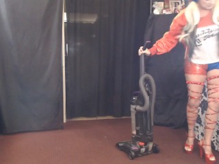 Harley Quinn Slut Vacuuming Cosplay Vacuum fetish