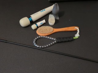 Inner thighs and cunt paddled, spanked, then edged