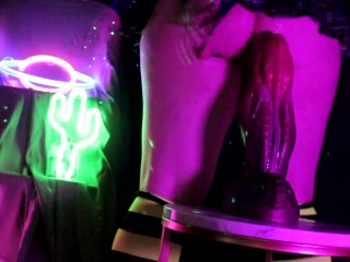 Stretching My Hole with Bad Dragon Orochi XL Dildo