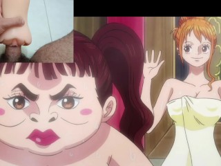 Nami And Nico Robin in the bath uncensored scene of Nami