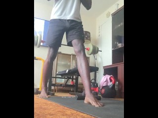 Oops, got a slight erection during lunges